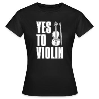 Violon Violon Drôle - T-shirt Femme - noir - Devant - AI Model Female 172 dark (172cm)