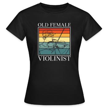 Violin Violin - Women's T-Shirt - black - Front - AI Model Female 172 dark (172cm)