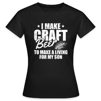 Bière artisanale Bière artisanale Fils - T-shirt Femme - noir - Devant - AI Model Female 172 dark (172cm)