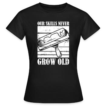 Compétences de peintre Vernisseur - T-shirt Femme - noir - Devant - AI Model Female 172 dark (172cm)