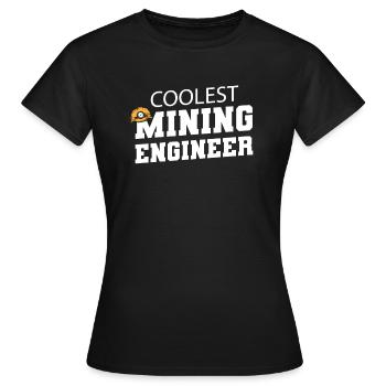 Ingénieur Ingénieur Minier - T-shirt Femme - noir - Devant - AI Model Female 172 dark (172cm)