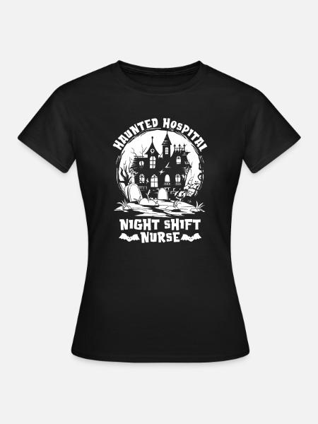 Krankenschwester Nachtschicht - Frauen T-Shirt - Schwarz