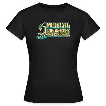 Biologie Biologe Mikroskop - Frauen T-Shirt - Schwarz - Vorne - AI Model Female 172 dark (172cm)