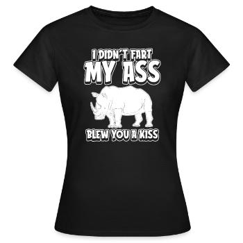 Nashorn Rhino - Frauen T-Shirt - Schwarz - Vorne - AI Model Female 172 dark (172cm)