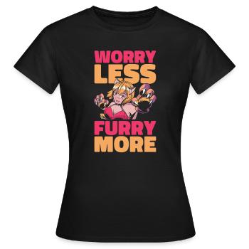 Furry Fandom Fursuits Cool - Women's T-Shirt - black - Front - AI Model Female 172 dark (172cm)