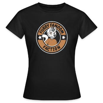 Furry Fandom Fursuits Faction - Women's T-Shirt - black - Front - AI Model Female 172 dark (172cm)