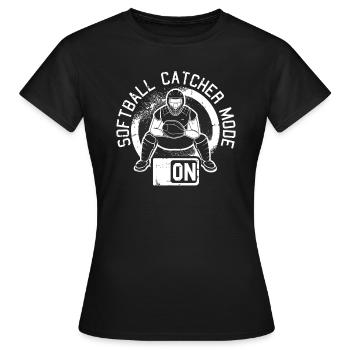 Receveur de balle molle - T-shirt Femme - noir - Devant - AI Model Female 172 dark (172cm)