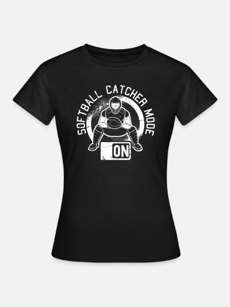 Softball Fänger - Frauen T-Shirt - Schwarz