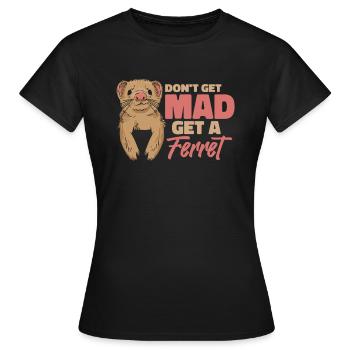 Putois furet mignon - T-shirt Femme - noir - Devant - AI Model Female 172 dark (172cm)