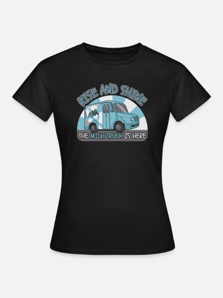 Kuh Milch Cool Milchwagen - Frauen T-Shirt - Schwarz