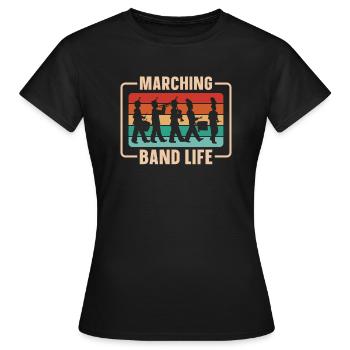 Fan Parade Brass Band Fanfare - T-shirt Femme - noir - Devant - AI Model Female 172 dark (172cm)