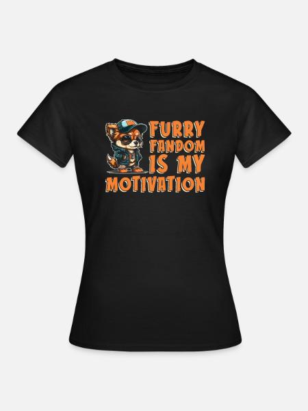 Furry Fandom Fursuits Niedlich - Frauen T-Shirt - Schwarz