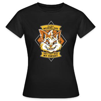 Furry Fandom Fursuits - Women's T-Shirt - black - Front - AI Model Female 172 dark (172cm)