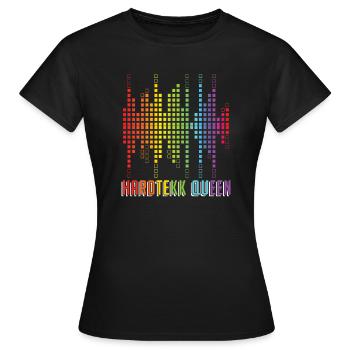 Techno Raver Hardtekk - T-shirt Femme - noir - Devant - AI Model Female 172 dark (172cm)