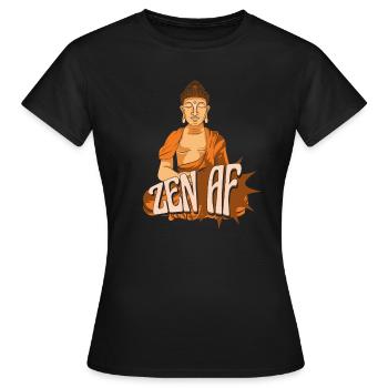 Buddha Buddhist Zen Zen Buddha - Frauen T-Shirt - Schwarz - Vorne - AI Model Female 172 dark (172cm)