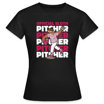 Faultier Krug Faultier Baseball - Frauen T-Shirt - Schwarz - Vorne - AI Model Female 172 dark (172cm)