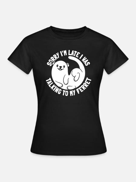Frettchen Iltis Niedlich - Frauen T-Shirt - Schwarz