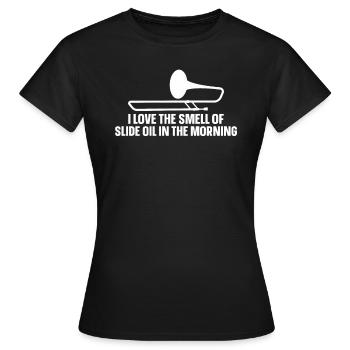 Marching Band Trombone Love Brass Band Trombone - T-shirt Femme - noir - Devant - AI Model Female 172 dark (172cm)