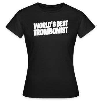 Brass band trombone meilleur - T-shirt Femme - noir - Devant - AI Model Female 172 dark (172cm)