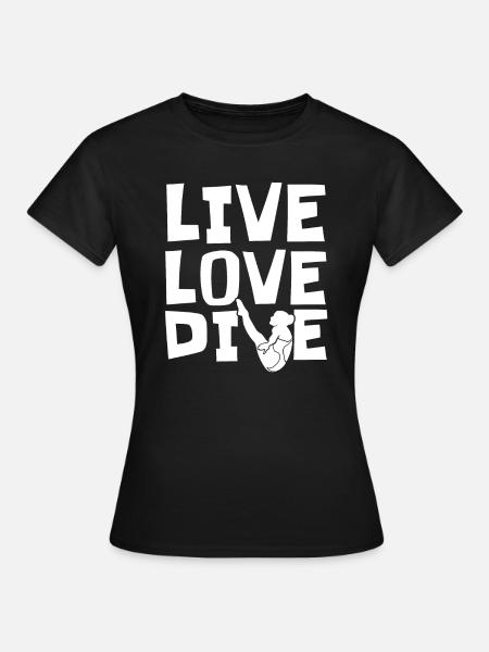 Turmspringen Turmspringer Liebe - Frauen T-Shirt - Schwarz