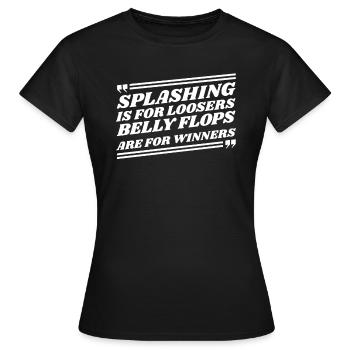 Plongée Plongée Plongée Pulvérisation - T-shirt Femme - noir - Devant - AI Model Female 172 dark (172cm)