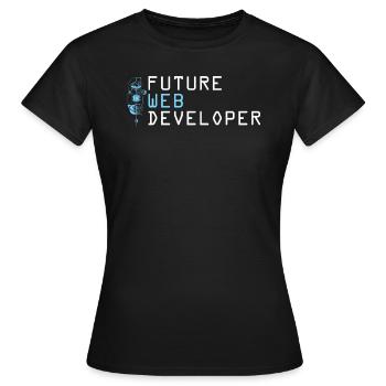 Web Developer Web Developer - Women's T-Shirt - black - Front - AI Model Female 172 dark (172cm)