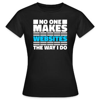 Développeur Web Développeur Web Drôle - T-shirt Femme - noir - Devant - AI Model Female 172 dark (172cm)