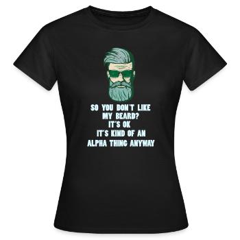 Bart Vollbart - Frauen T-Shirt - Schwarz - Vorne - AI Model Female 172 dark (172cm)