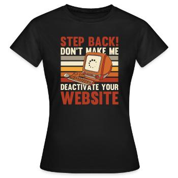 Web Entwickler Webdeveloper Witzig - Frauen T-Shirt - Schwarz - Vorne - AI Model Female 172 dark (172cm)