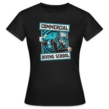 Diving Diver Commercial Diving - Women's T-Shirt - black - Front - AI Model Female 172 dark (172cm)
