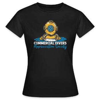 Diving Diver Commercial Diving - Women's T-Shirt - black - Front - AI Model Female 172 dark (172cm)