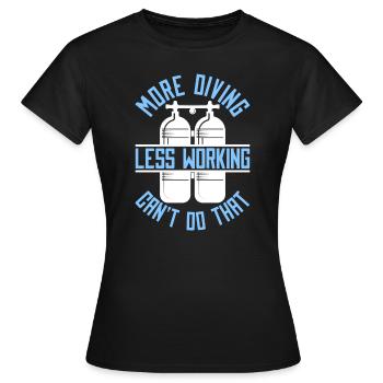 Diving Diver Commercial Diving - Women's T-Shirt - black - Front - AI Model Female 172 dark (172cm)