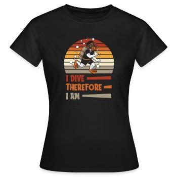 Diving Diver Commercial Diving - Women's T-Shirt - black - Front - AI Model Female 172 dark (172cm)