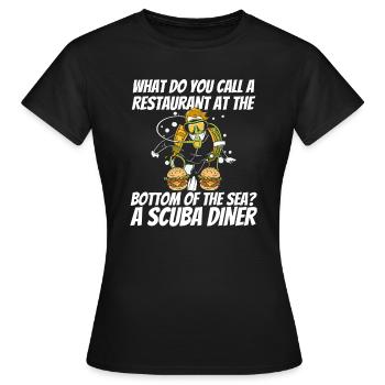 Diving Diver Commercial Diving - Women's T-Shirt - black - Front - AI Model Female 172 dark (172cm)