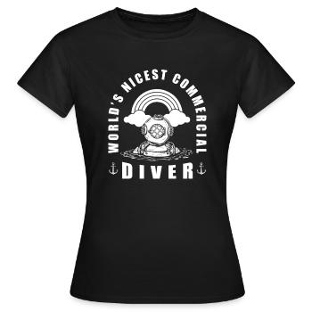 Diving Diver Commercial Diving - Women's T-Shirt - black - Front - AI Model Female 172 dark (172cm)