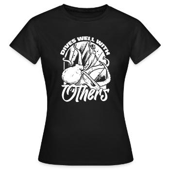 Diving Divers Commercial Diving - Women's T-Shirt - black - Front - AI Model Female 172 dark (172cm)