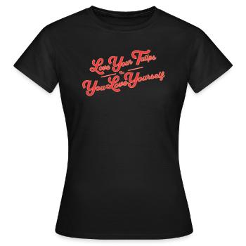 Tulpen Tulpen - Frauen T-Shirt - Schwarz - Vorne - AI Model Female 172 dark (172cm)