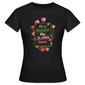 Tulpen Tulpen - Frauen T-Shirt - Schwarz - Vorne - AI Model Female 172 dark (172cm)