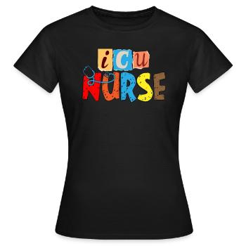 Nurse stethoscope - Women's T-Shirt - black - Front - AI Model Female 172 dark (172cm)