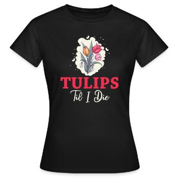 Tulipes Tulipes - T-shirt Femme - noir - Devant - AI Model Female 172 dark (172cm)