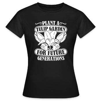 Tulpen Tulpen - Frauen T-Shirt - Schwarz - Vorne - AI Model Female 172 dark (172cm)