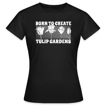 Tulpen Tulpen - Frauen T-Shirt - Schwarz - Vorne - AI Model Female 172 dark (172cm)
