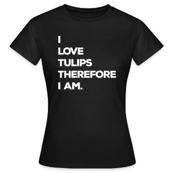 Tulpen Tulpen - Frauen T-Shirt - Schwarz - Vorne - AI Model Female 172 dark (172cm)