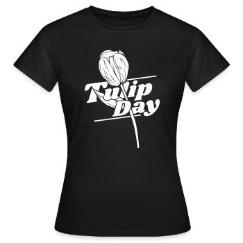 Tulpen Tulpen - Frauen T-Shirt - Schwarz - Vorne - AI Model Female 172 dark (172cm)