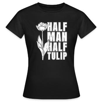 Tulpen Tulpen - Frauen T-Shirt - Schwarz - Vorne - AI Model Female 172 dark (172cm)