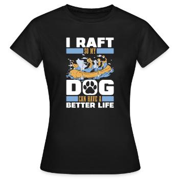 Rafting - Frauen T-Shirt - Schwarz - Vorne - AI Model Female 172 dark (172cm)