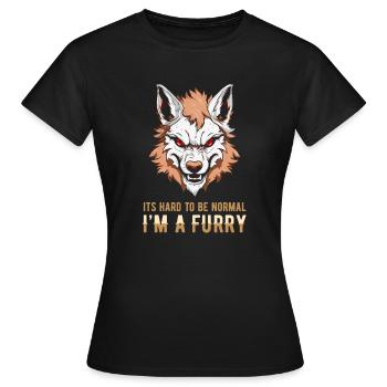 Furry Fandom Fursuits Cool - Women's T-Shirt - black - Front - AI Model Female 172 dark (172cm)