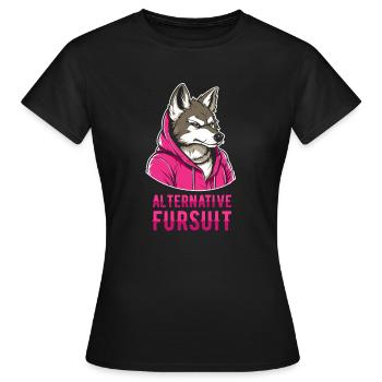 Furry Fandom Fursuits Cool - Women's T-Shirt - black - Front - AI Model Female 172 dark (172cm)