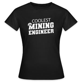 Ingénieur Ingénieur Minier - T-shirt Femme - noir - Devant - AI Model Female 172 dark (172cm)