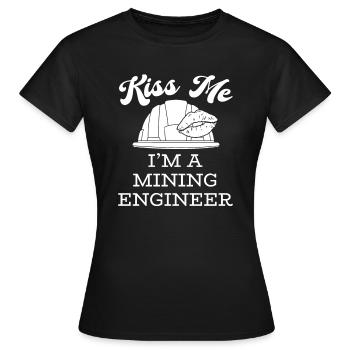 Ingénieur Ingénieur Minier - T-shirt Femme - noir - Devant - AI Model Female 172 dark (172cm)